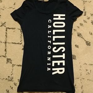 Girls navy blue Hollister short sleeved shirt